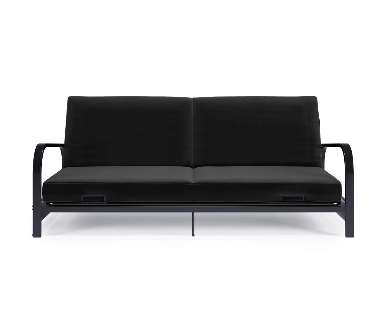 DHP DHP Elbern Black Metal Futon with Microfiber Cover Big Lots