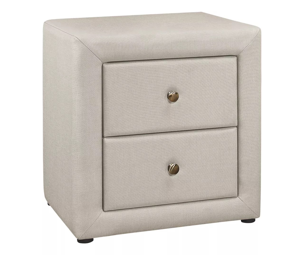 Monarch Monarch Linen Upholstered Nightstand Big Lots