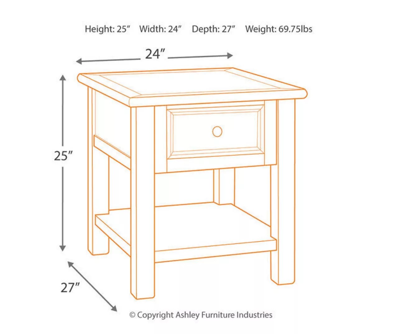 Signature Design By Ashley Bolanburg End Table | Big Lots