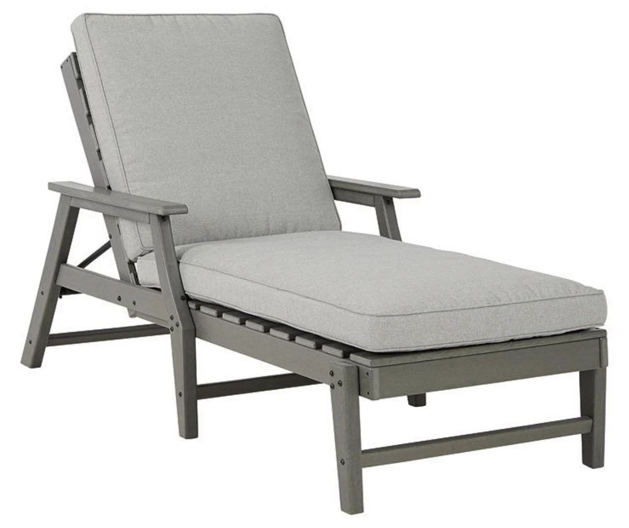 Signature Design By Ashley Visola Wood Look Cushioned Patio Chaise