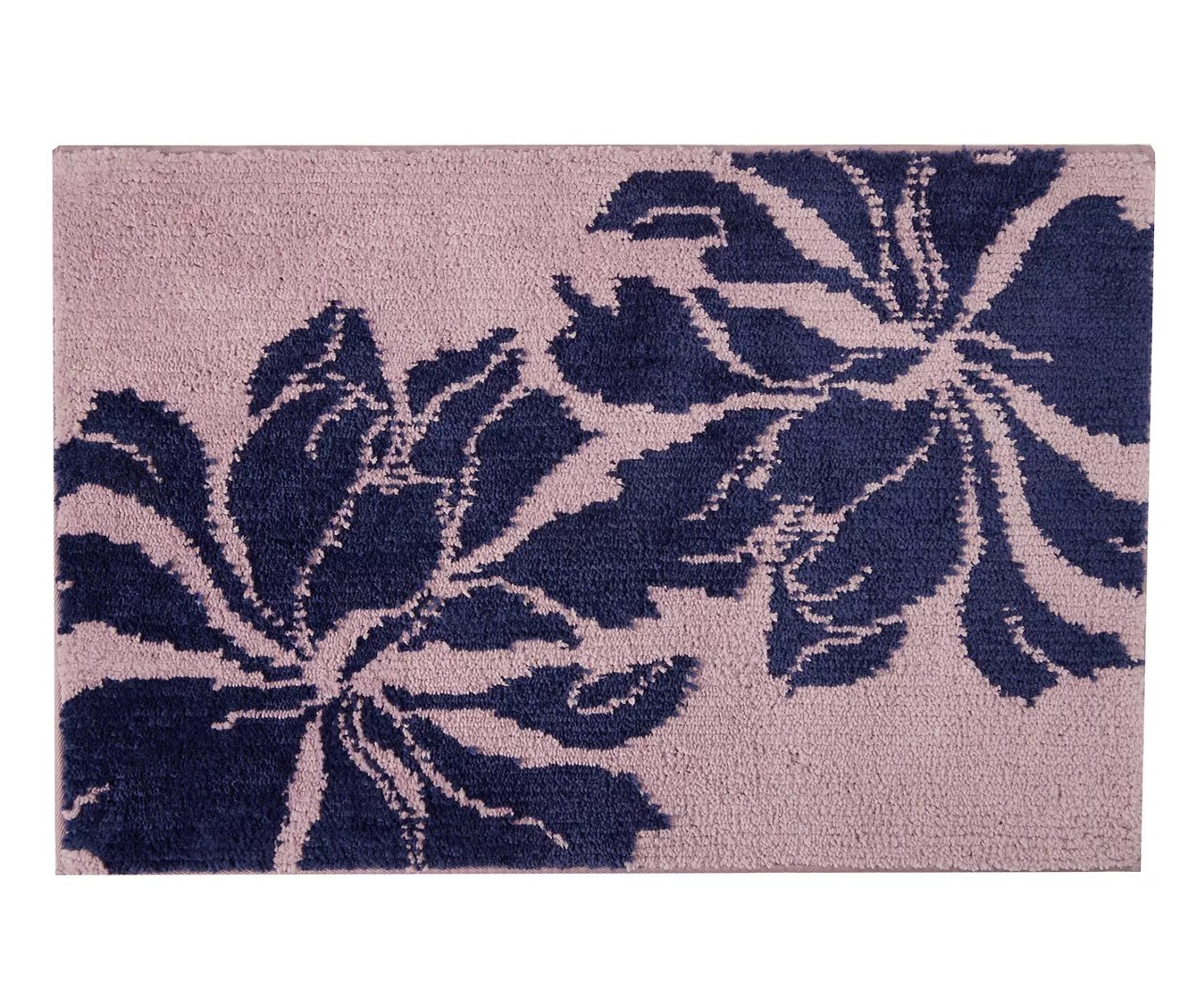 Bargain Bungalow Juliet Navy & Lilac Botanical Bath Rug Big Lots