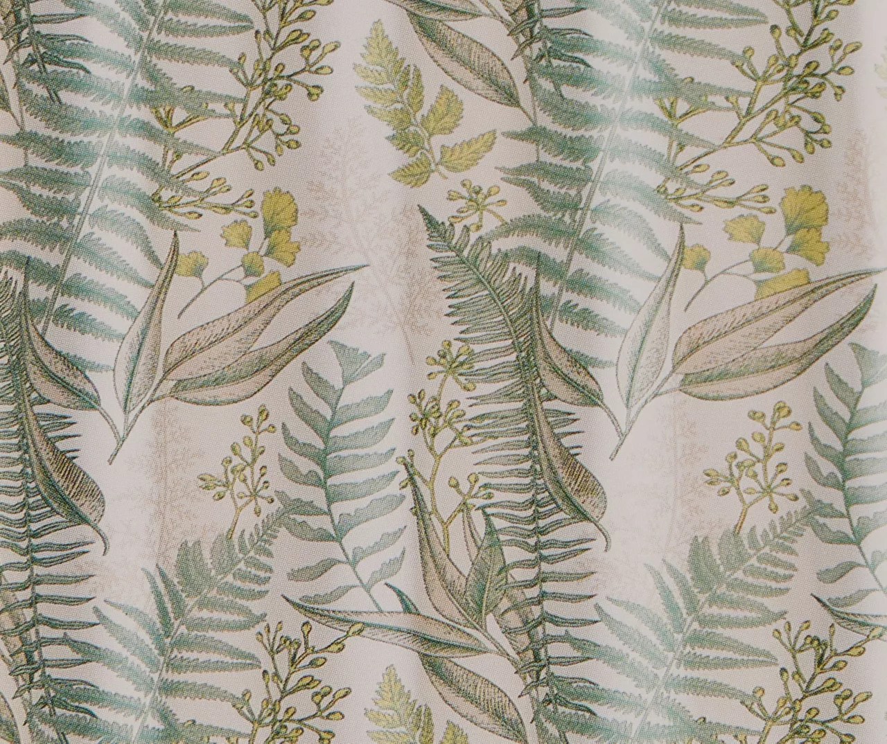 Bargain Bungalow Terra Green & White Botanical Shower Curtain Big Lots