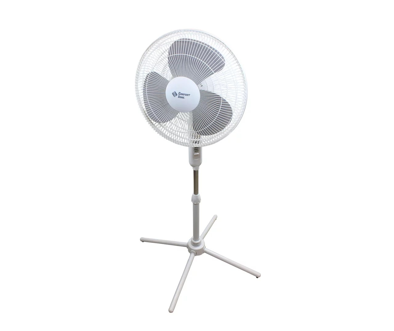 Comfort Zone 16" White 3Speed Oscillating Pedestal Fan Big Lots