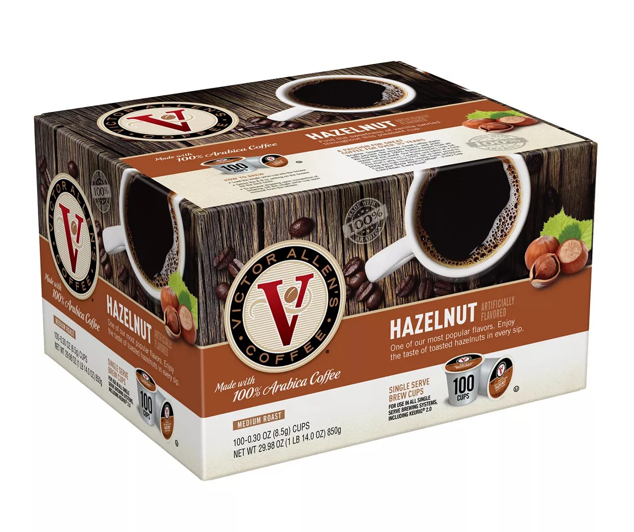Victor Allen Hazelnut 100Pack Single Serve Brew Cups Big Lots
