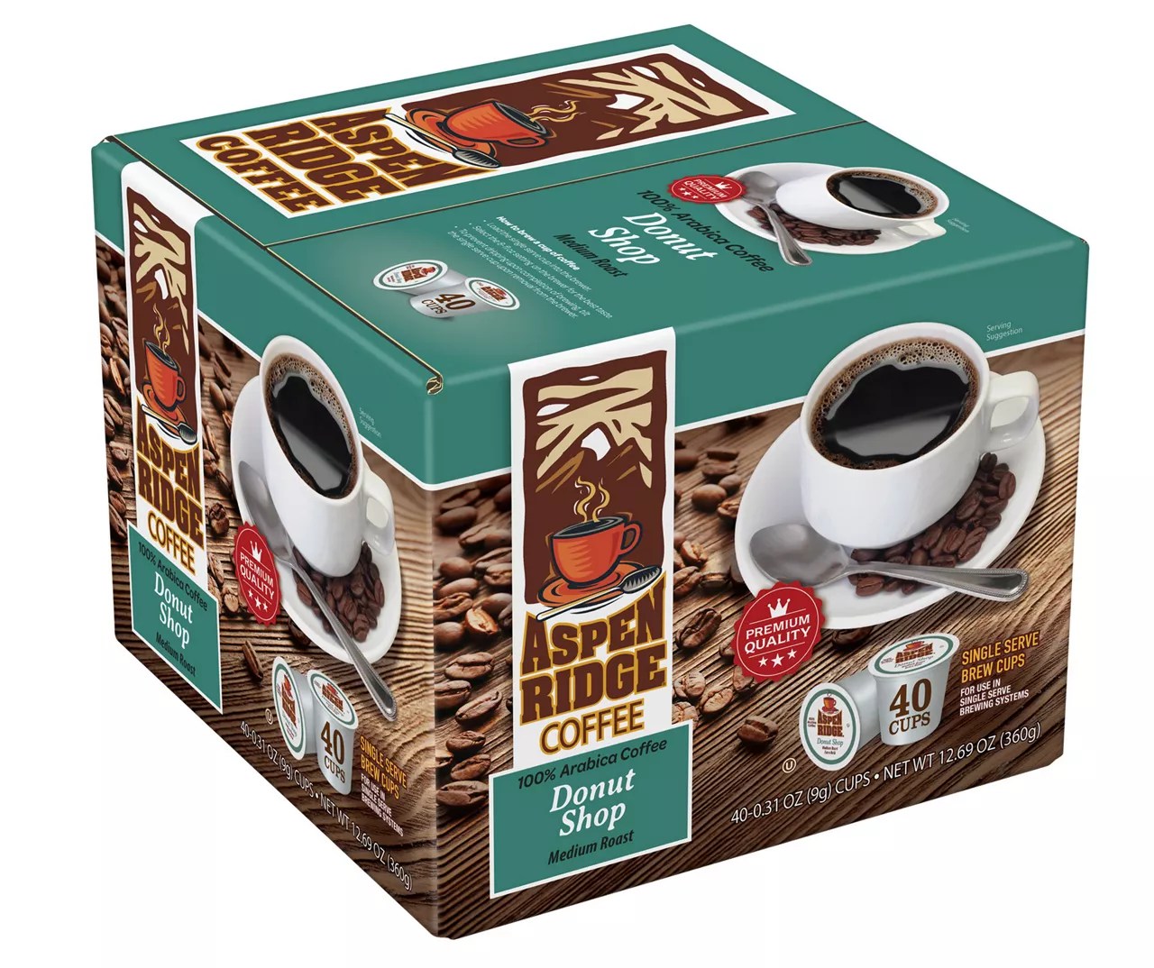 Aspen Ridge Coffee Donut Shop 40Count Brew Cups Big Lots