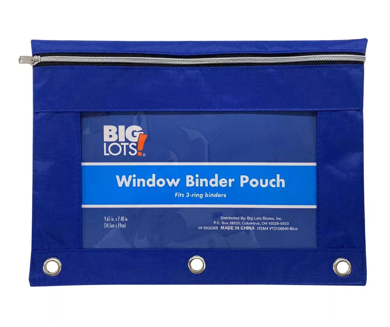 Blue Windowed Binder Pouch Big Lots