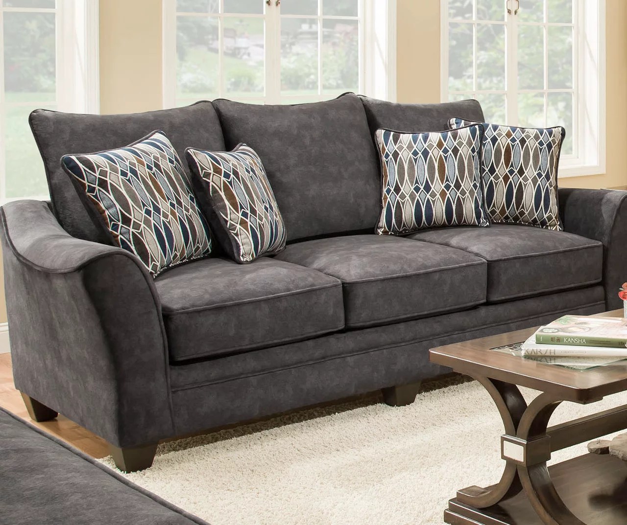 Peak Living Athena Gray Sofa Big Lots