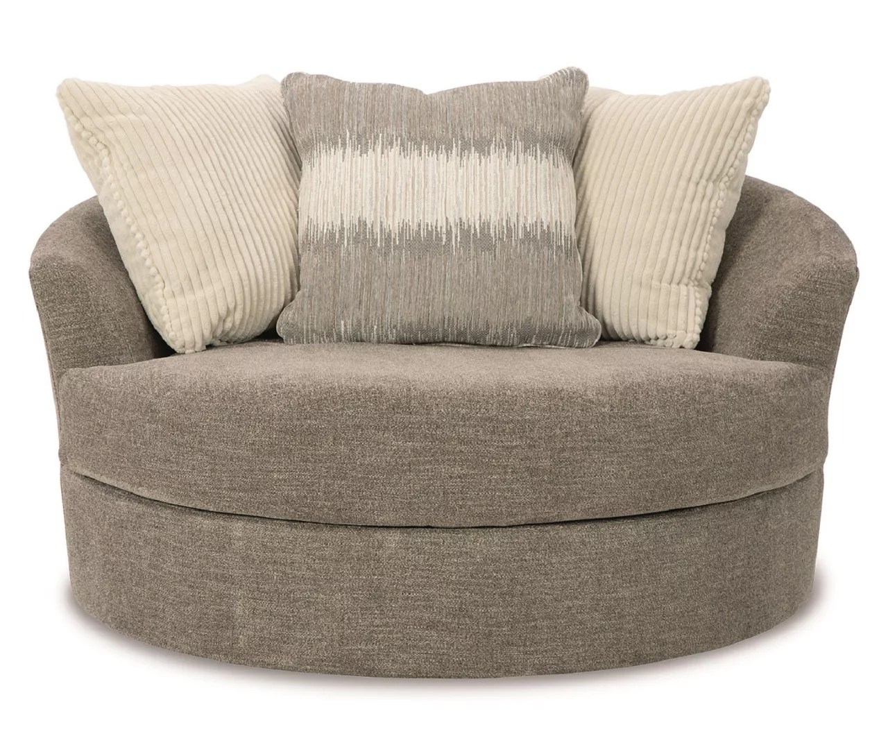 Signature Design By Ashley Creswell Gray Oversize Swivel Accent Chair