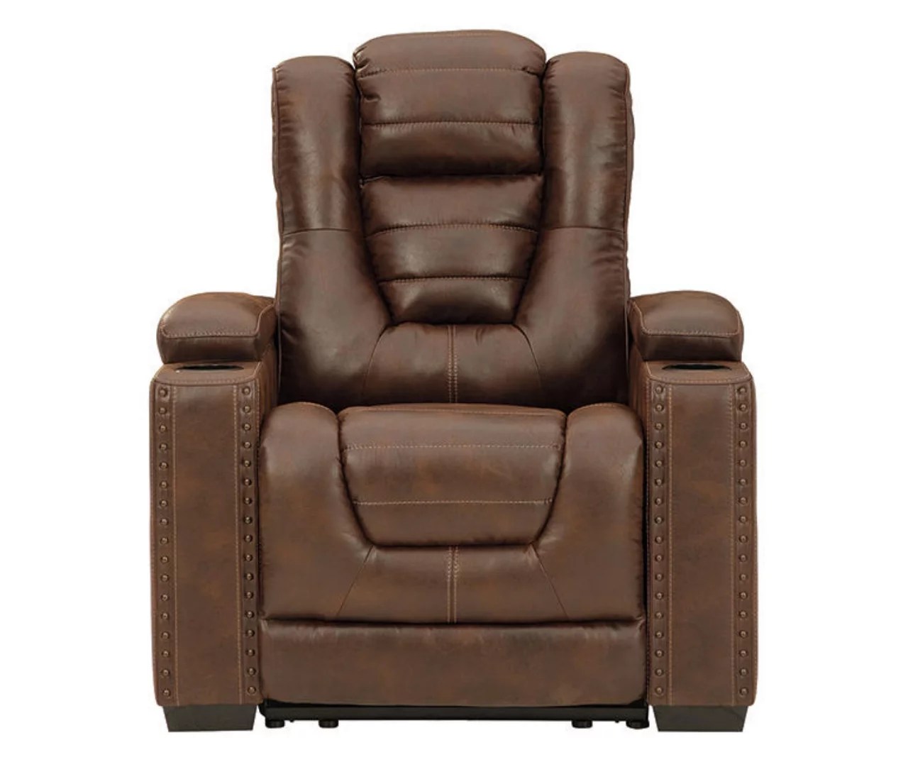 Signature Design By Ashley Owner's Box Brown Faux Leather Power