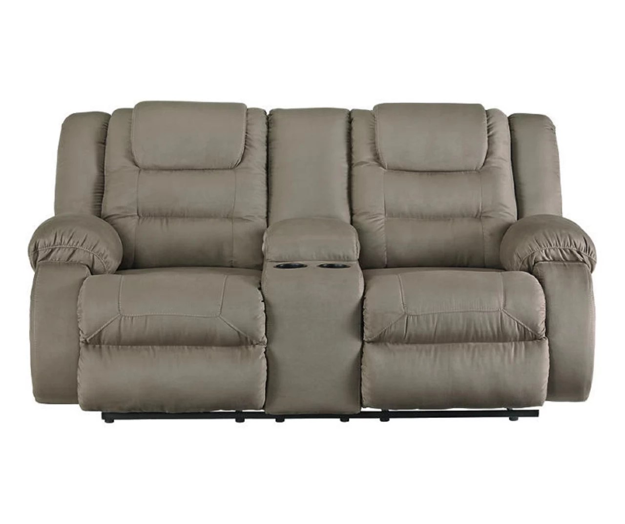 Signature Design By Ashley McCade Gray Reclining Console Loveseat Big