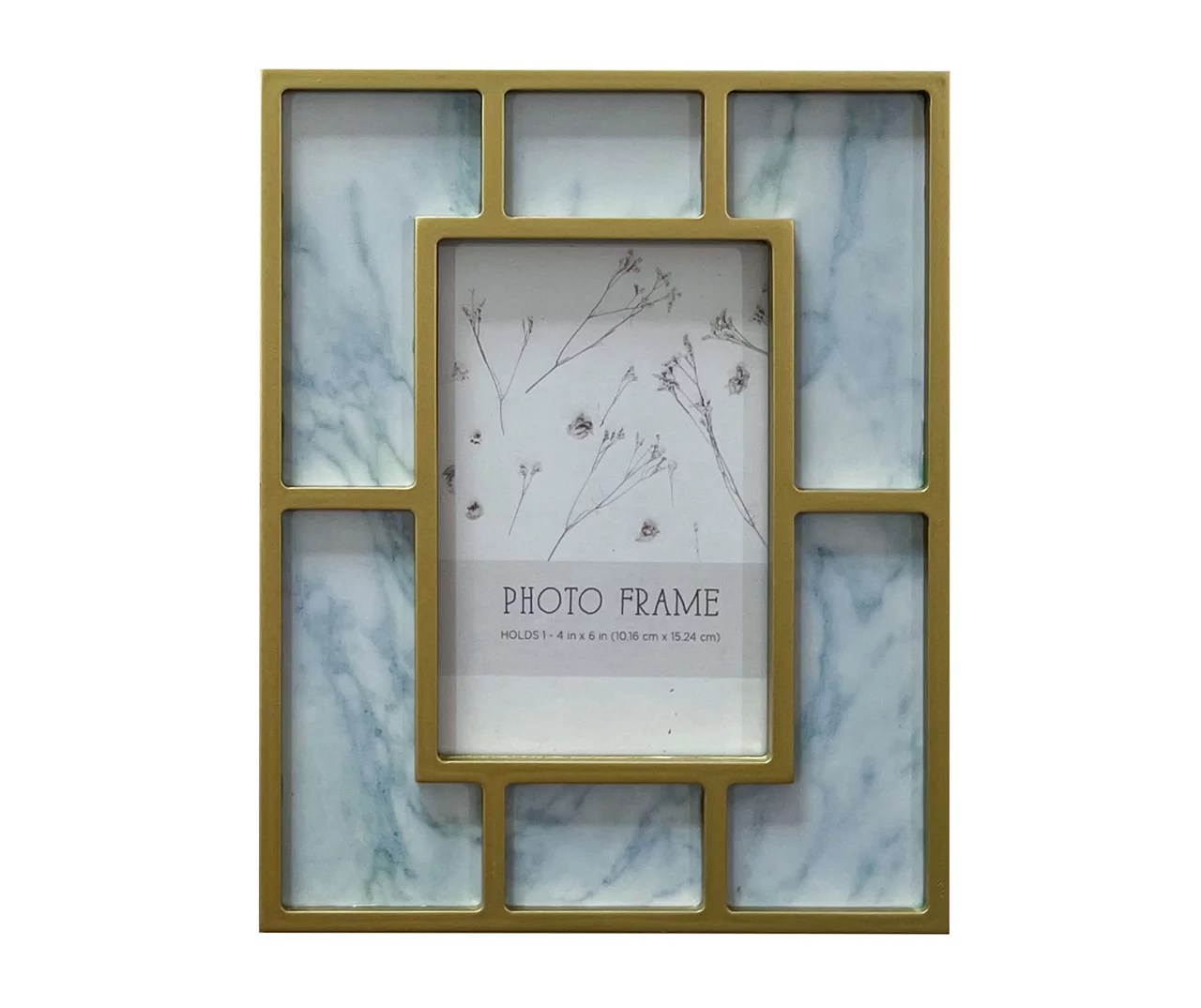 Marble & Gold Window Pane Photo Frame, (4" x 6") Big Lots