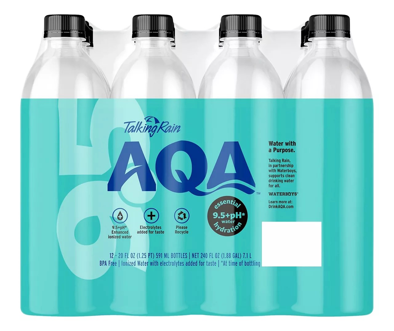 Talking Rain Talking Rain AQA 9.5+ pH Ionized Water with Electrolytes