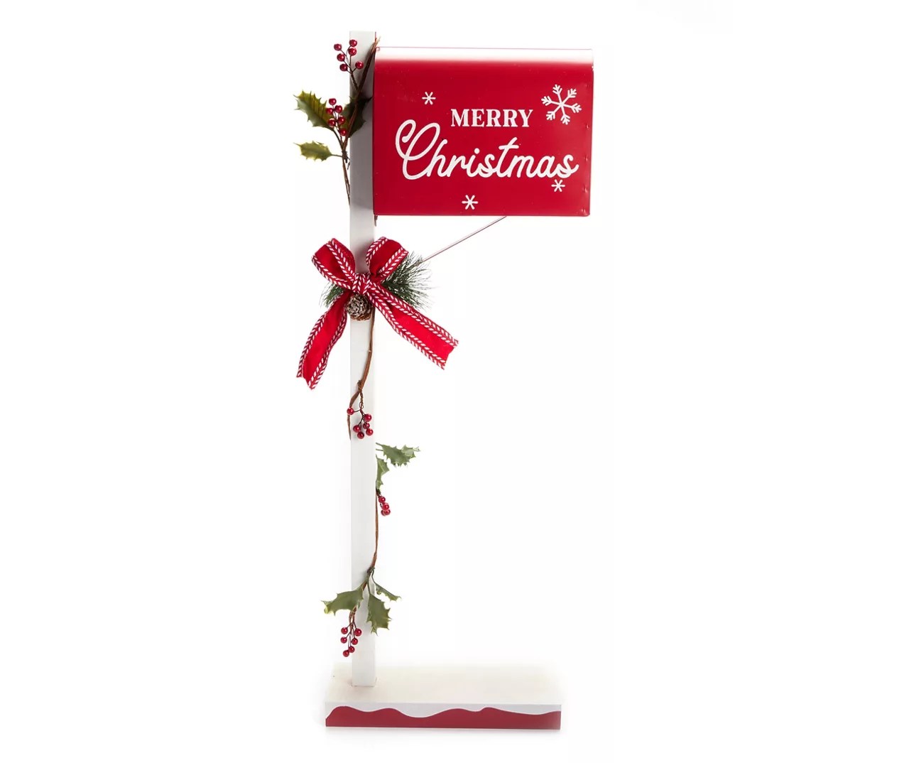 "Merry Christmas" Vine & Bow Mailbox Decor Big Lots
