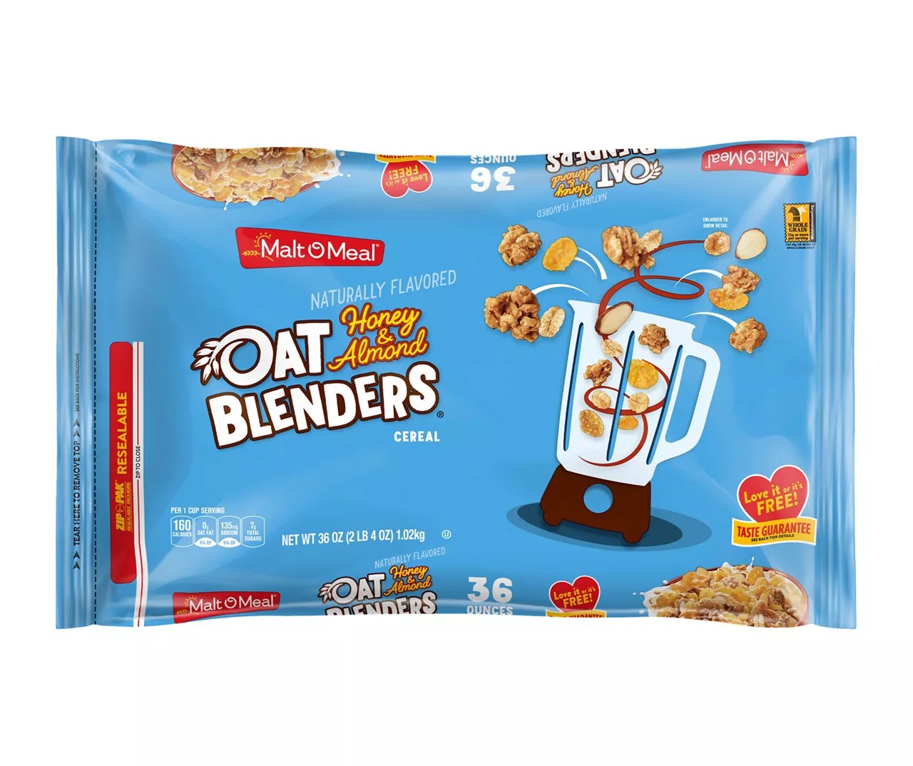 MaltOMeal Oat Blenders with Honey & Almond Cereal, 36 Oz. Big Lots