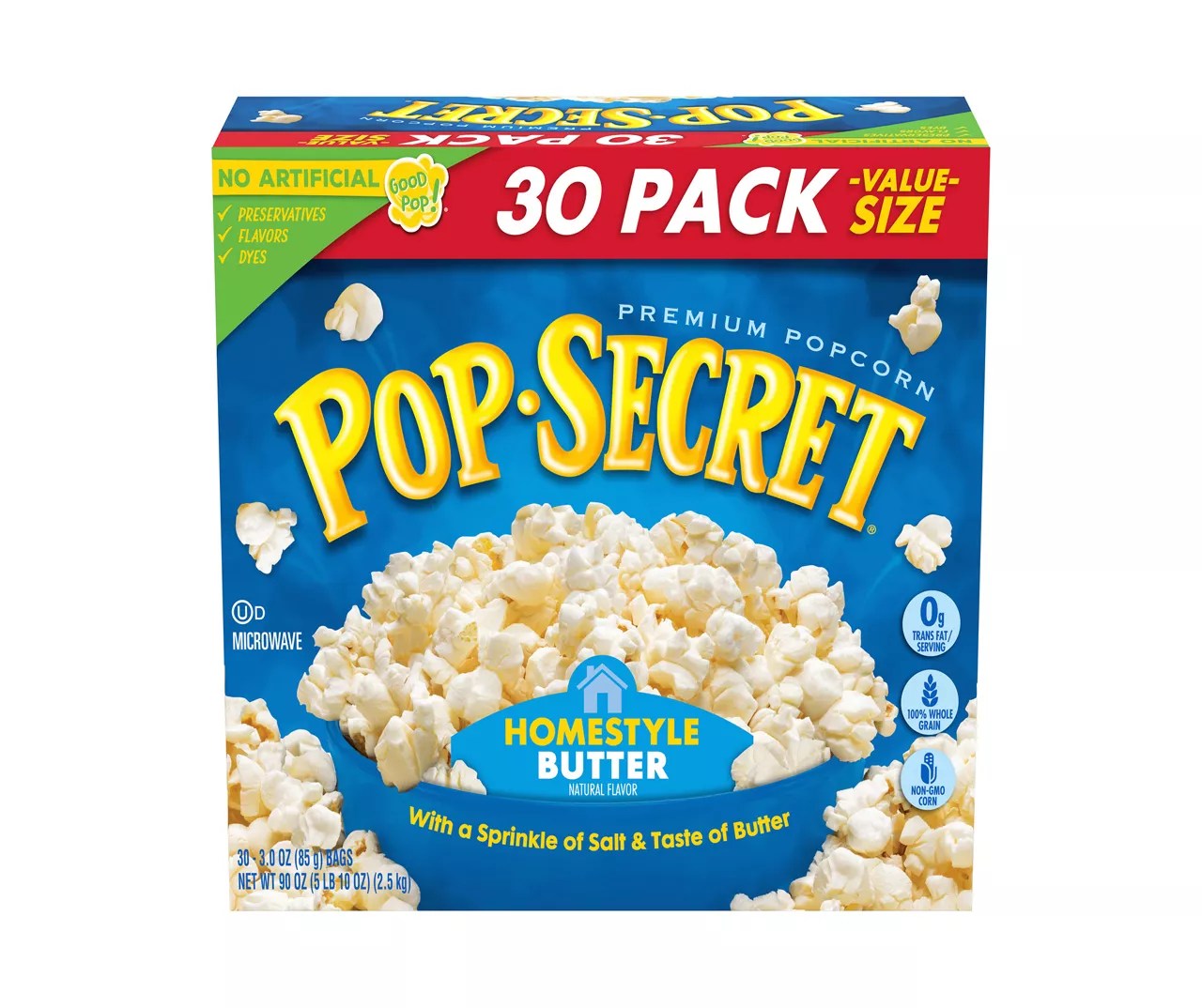 Pop Secret Homestyle Butter Microwave Popcorn, 30Pack Big Lots