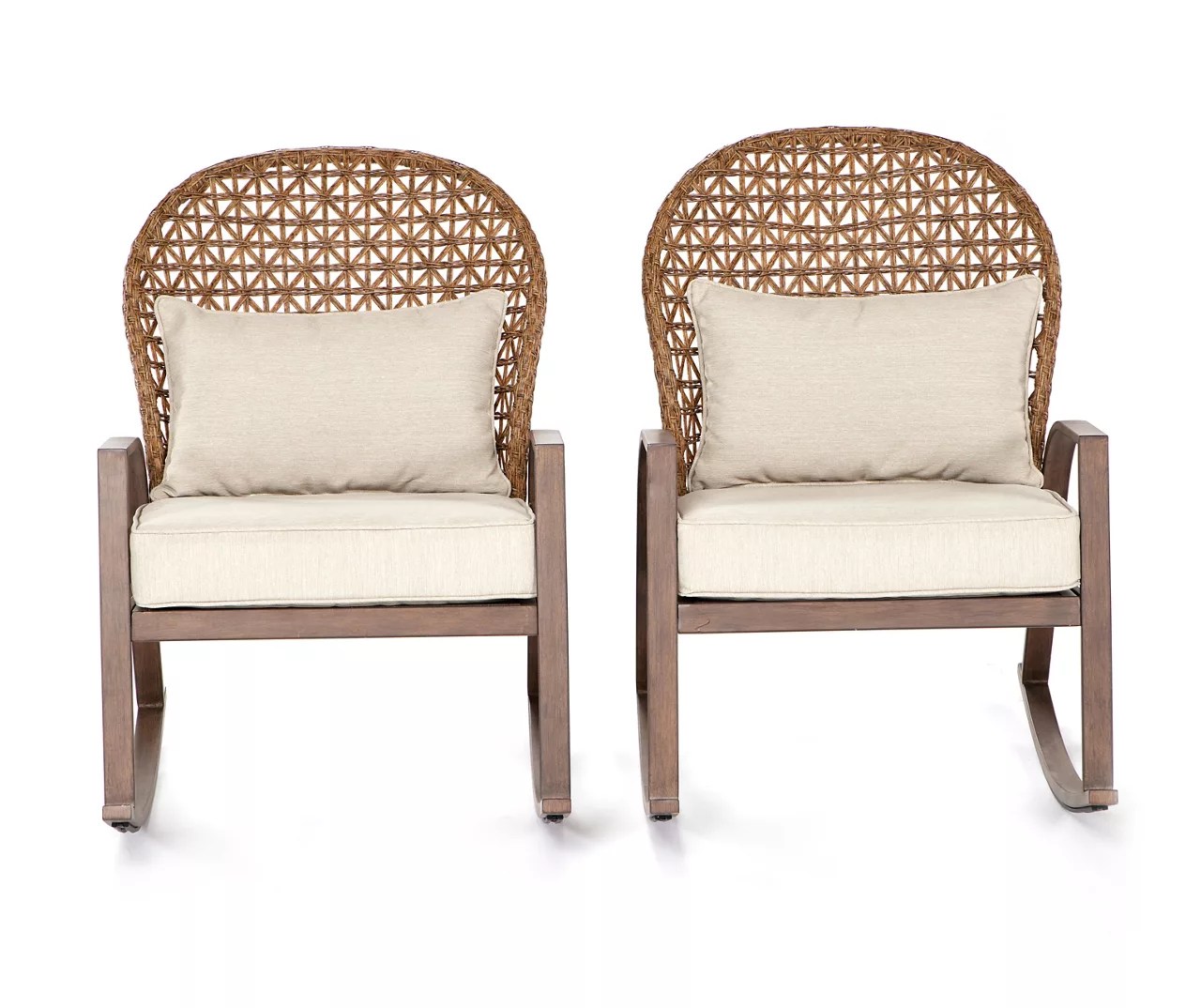 Broyhill Laurel Terrace Wicker Cushioned Patio Rockers, 2Pack Big Lots