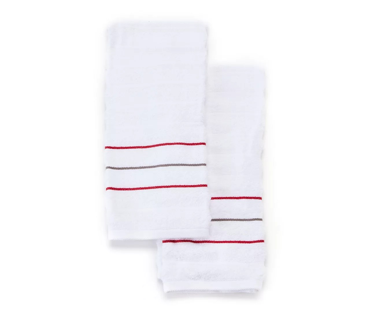 Somanic White Stripe Hand Towels, 2Pack Big Lots