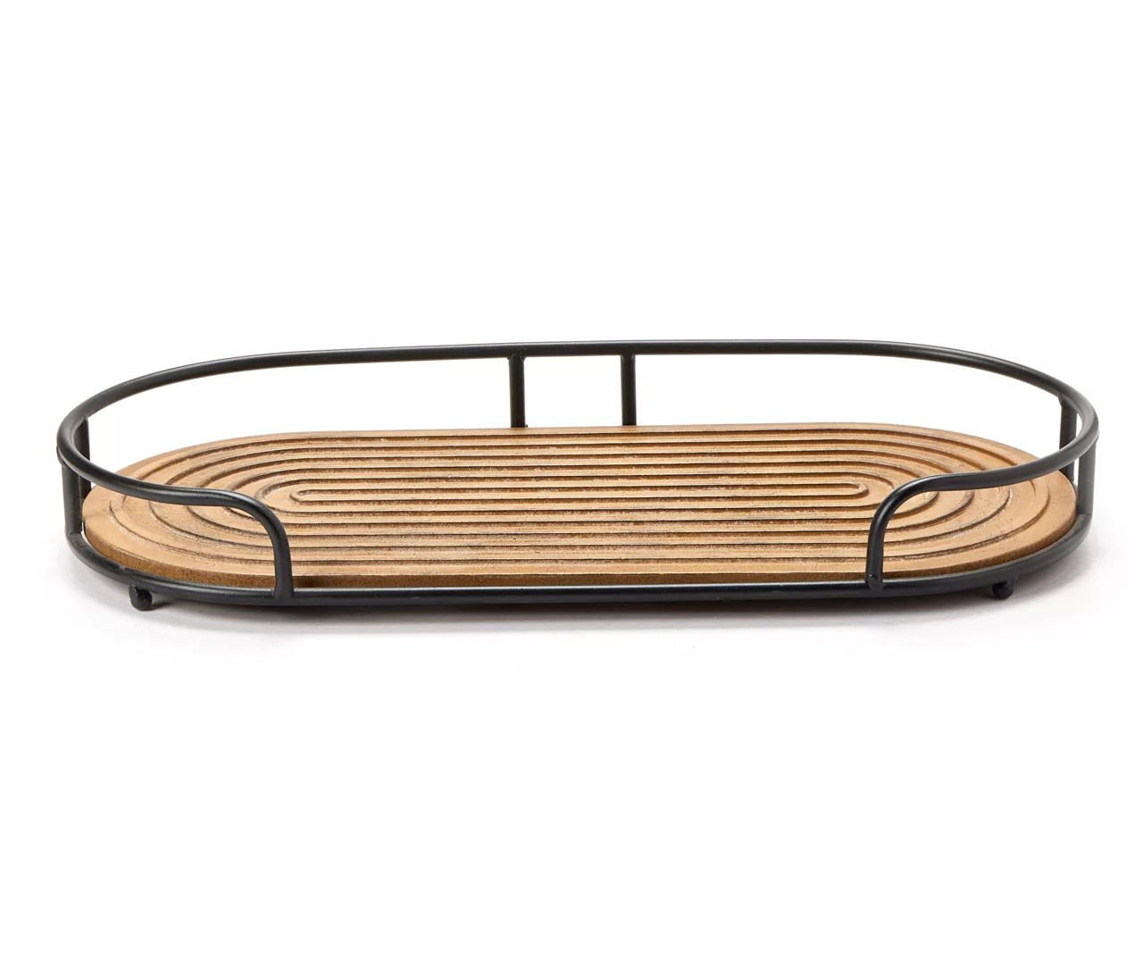Broyhill 15" Wood & Metal Decorative Tray Big Lots