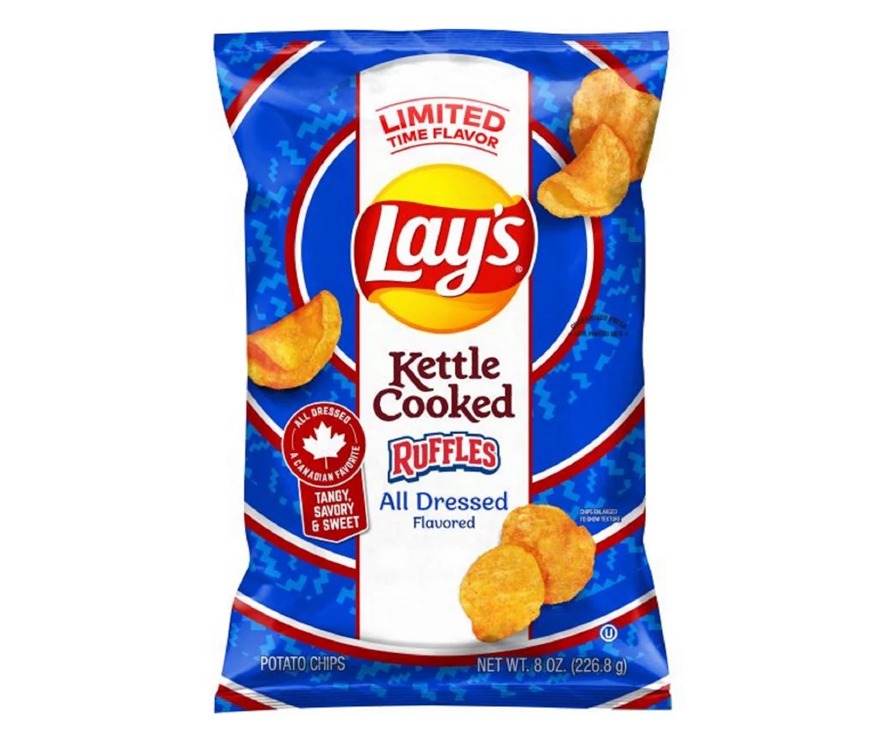 Lay's All Dressed Ruffles Kettle Cooked Chips, 8 Oz. Big Lots