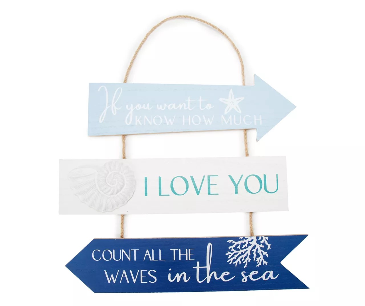 "Count All The Waves" Coastal Arrow Hanging Wall Decor Big Lots