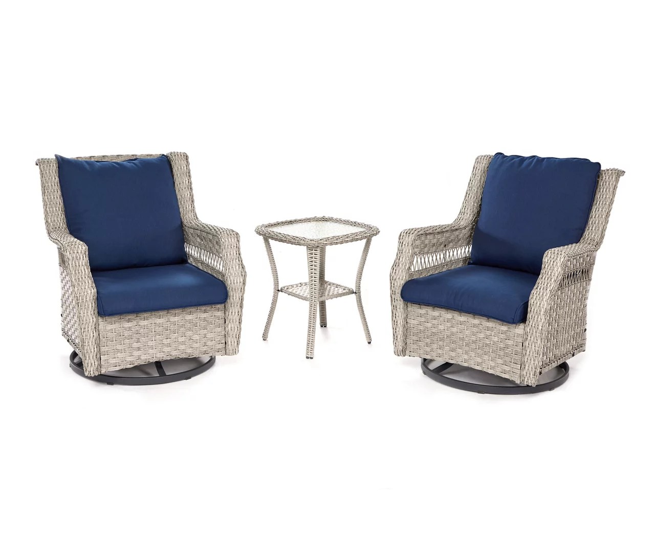 Real Living Real Living Bancroft 3Piece Wicker Cushioned Patio Glider