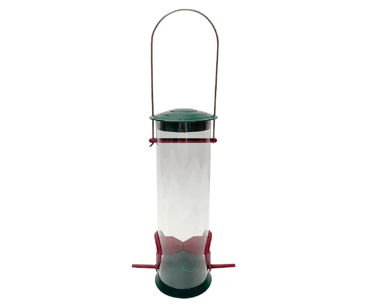 Real Living Red & Green Plastic Tube Bird Feeder Big Lots