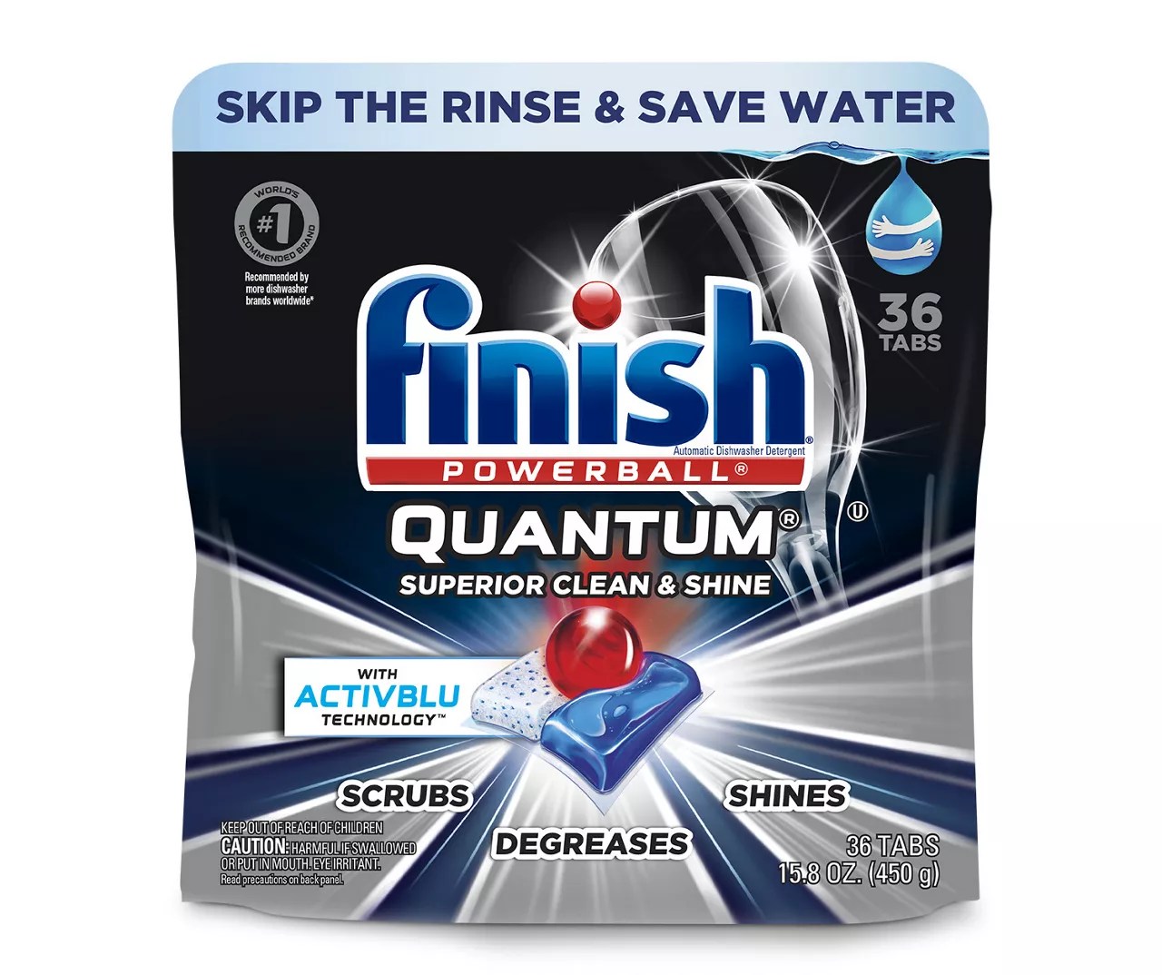 Finish Quantum with Activblu Dishwasher Detergent Tabs, 36Count Big Lots
