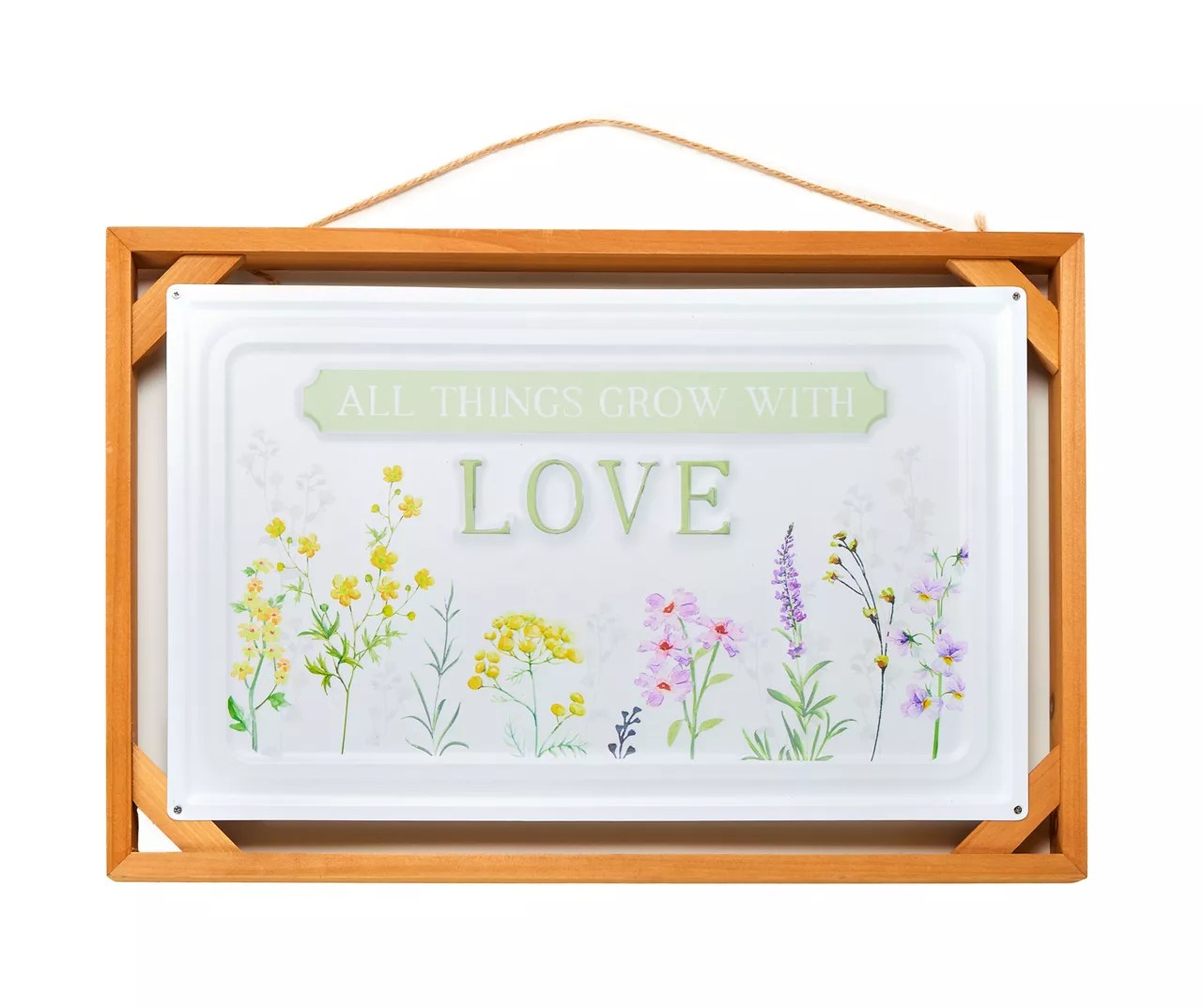 "All Things Grow With Love" Floral Framed Hanging Wall Decor Big Lots