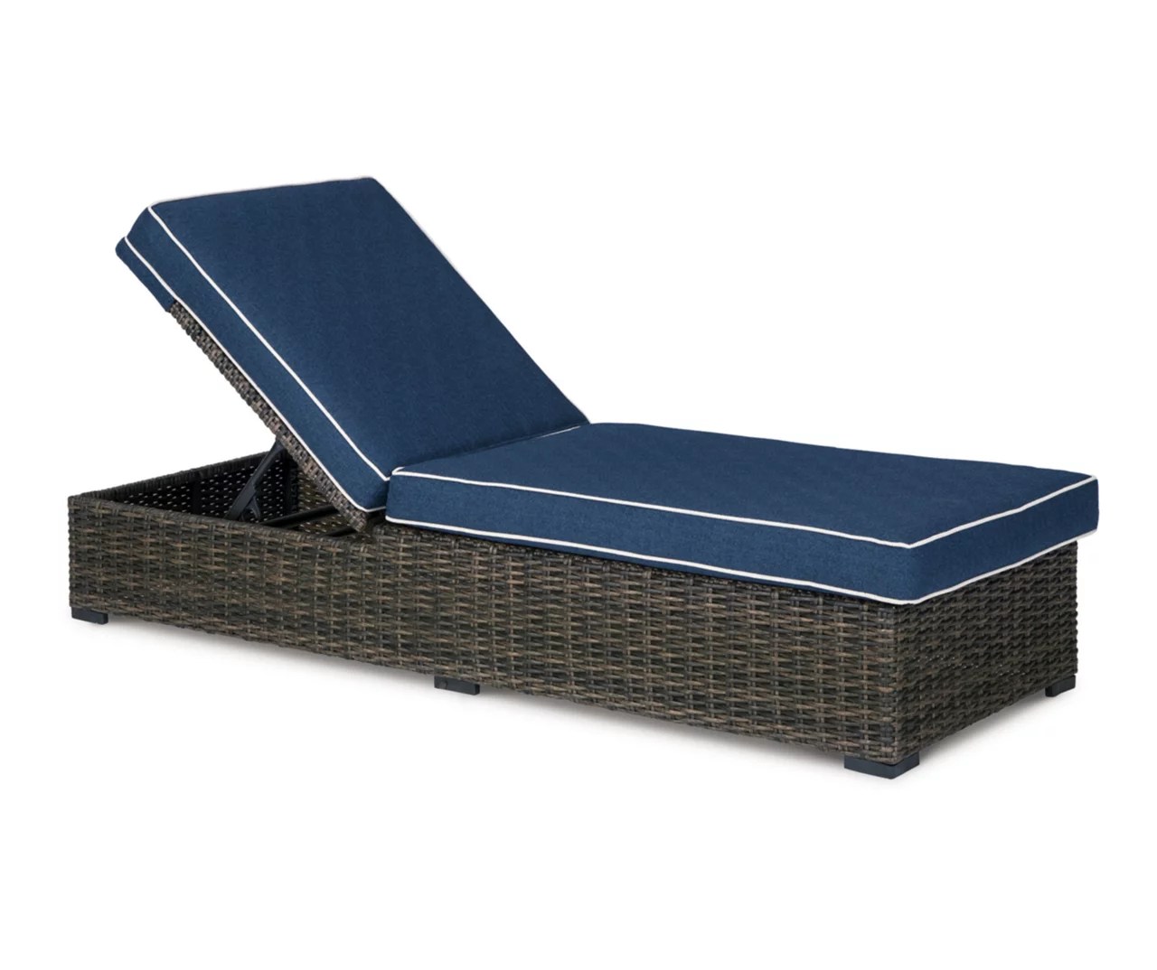 Signature Design By Ashley Grasson Lane Wicker Cushioned Patio Chaise