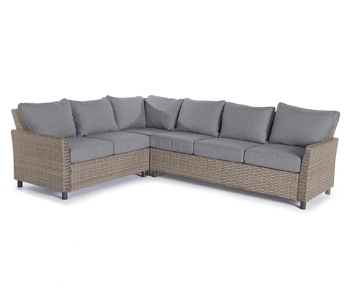 Broyhill Autumn Cove Gray AllWeather Wicker Cushioned Patio Sectional