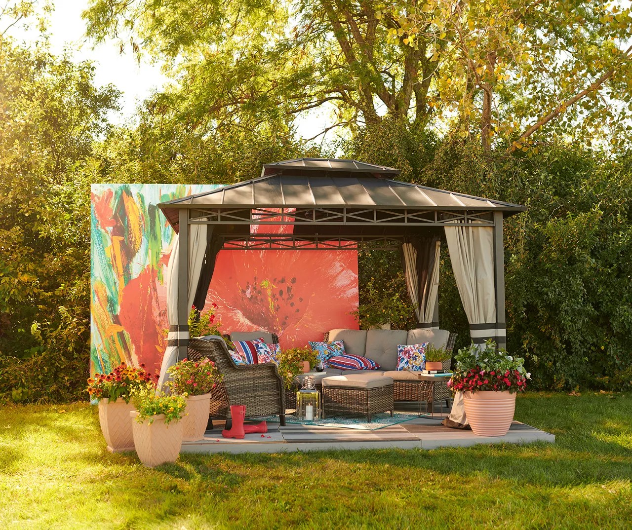 Broyhill 10' x 12' Grand Teton Hard Top Metal Gazebo | Big Lots