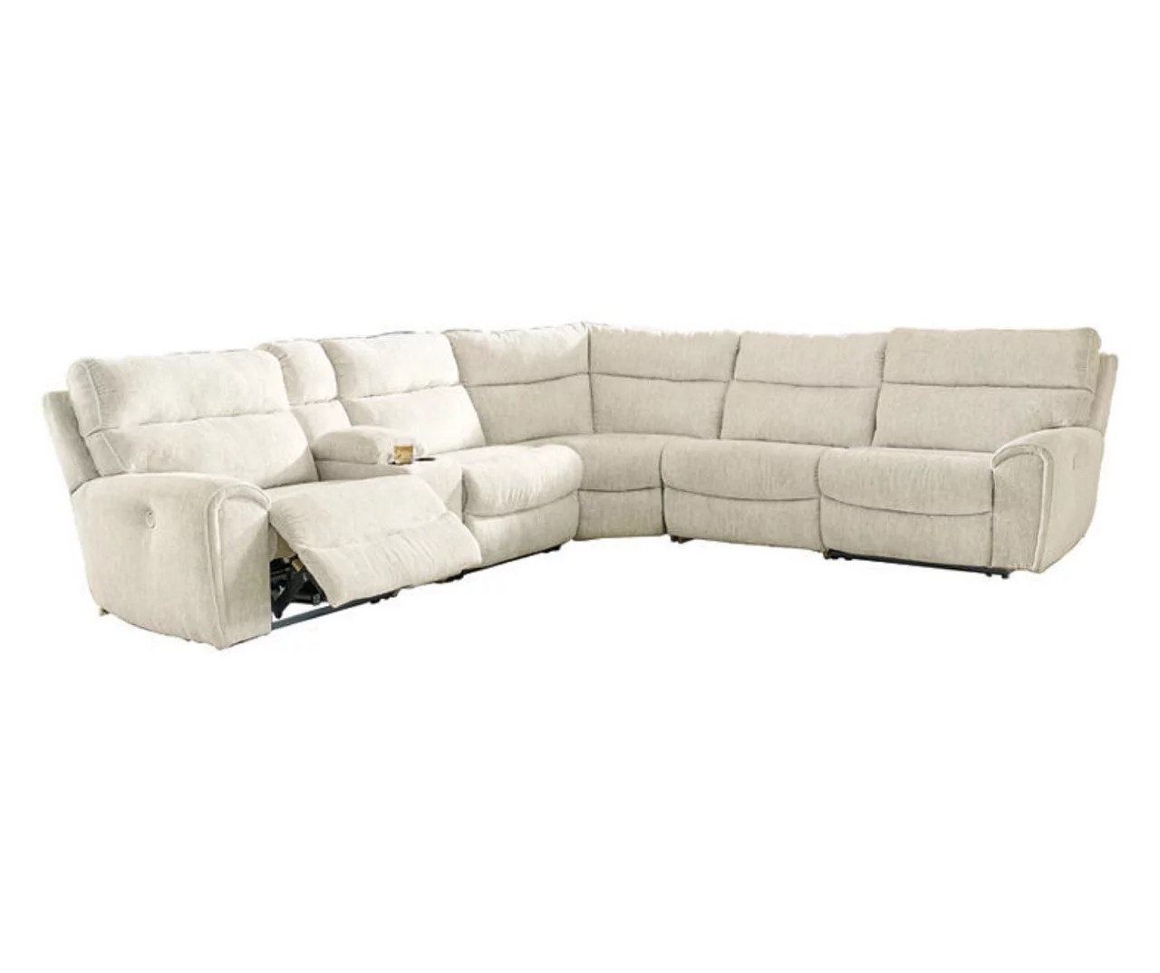 Signature Design By Ashley Critic's Corner Parchment 6Piece Power Reclining Sectional Big Lots