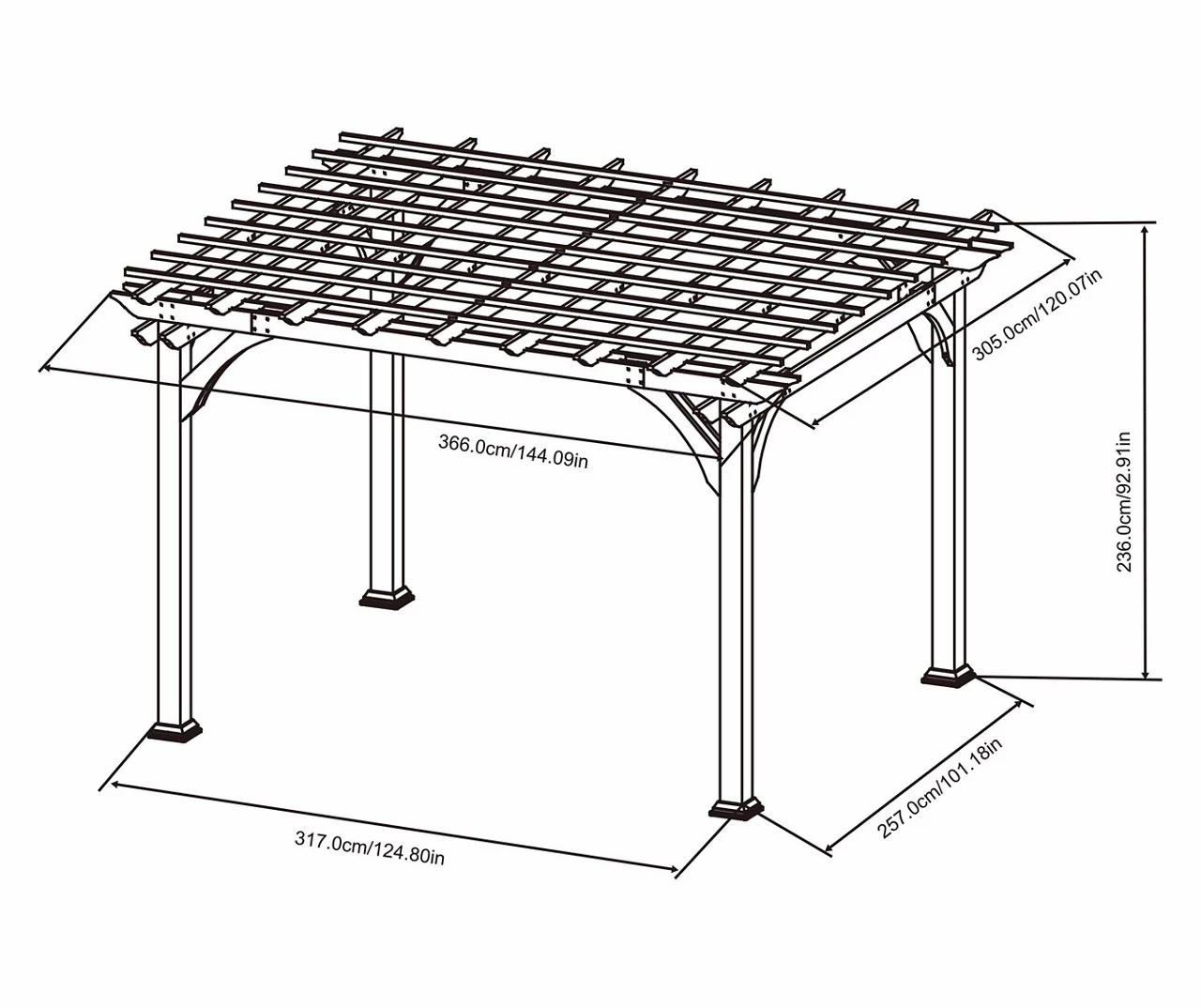 Broyhill 10' x 12' Cedar Wood Pergola | Big Lots