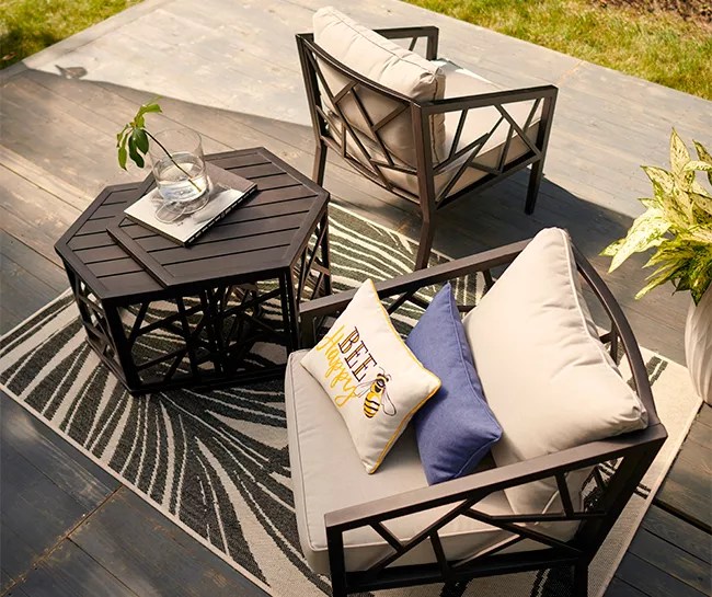 Real Living Verrado 4Piece Cushioned Patio Chat Set Big Lots