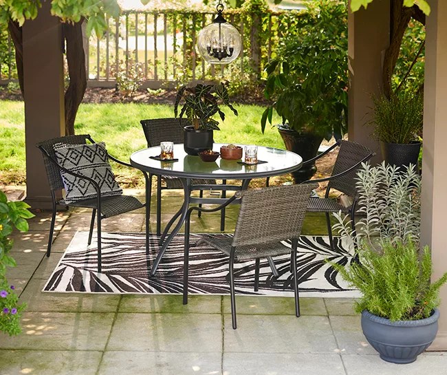 Gray AllWeather Wicker Chair & Round Table Patio Dining Set Big Lots