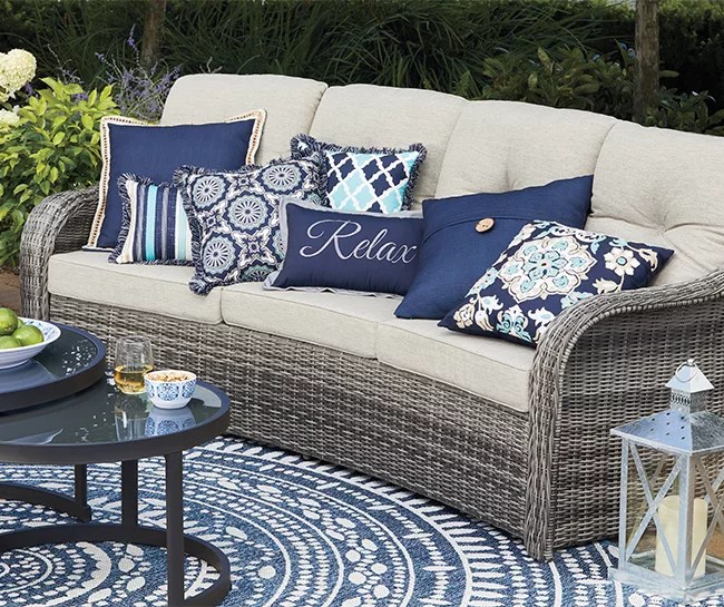 Lakewood Navy Blue Outdoor Throw Pillows Big Lots