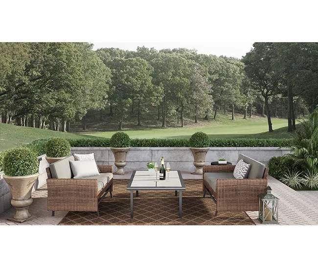 Wilson & Fisher Shadow Creek Medium Space Patio Gliders & Coffee Table