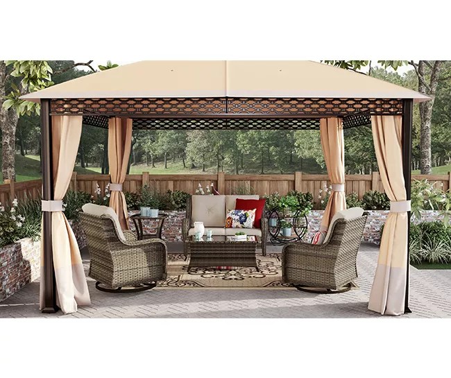 Real Living Oakmont Medium Space Patio Seating Collection with Gazebo