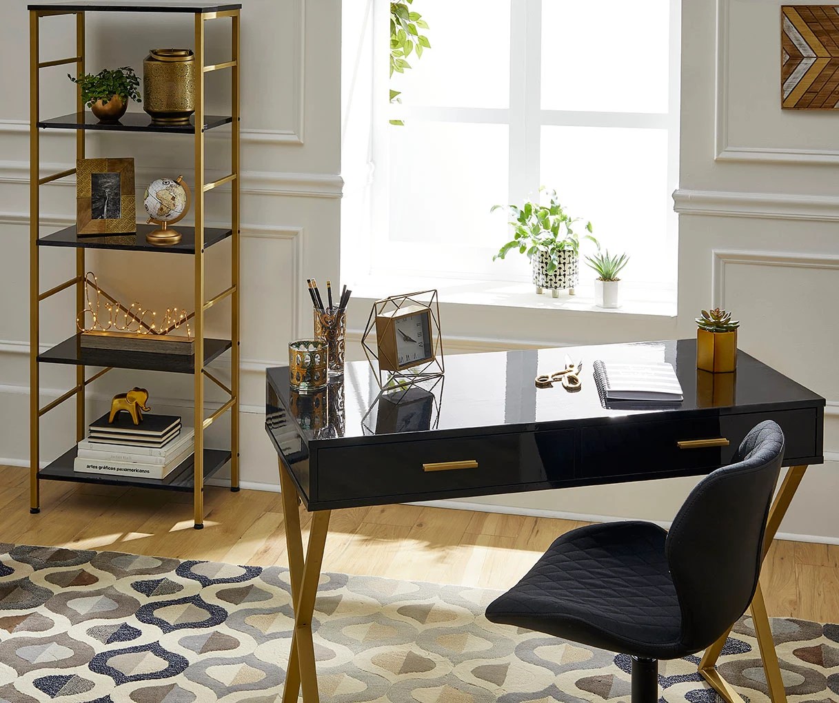 Black & Gold Home Office Collection Big Lots