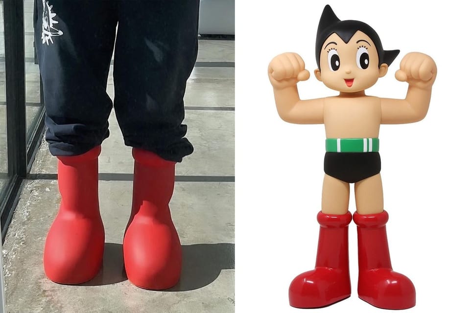 MSCHF Rilis Sepatu Astro Boy, Bentuknya besar dan Berwarna Merah