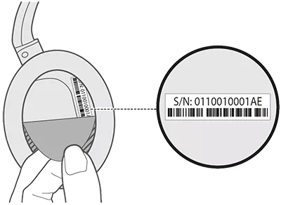 Serial number location - QuietComfort 35 wireless headphones II