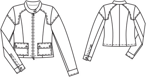 Burda 02/2014 #128 (Desert Moto Jacket) in White Denim (475 x 252 Pixel)