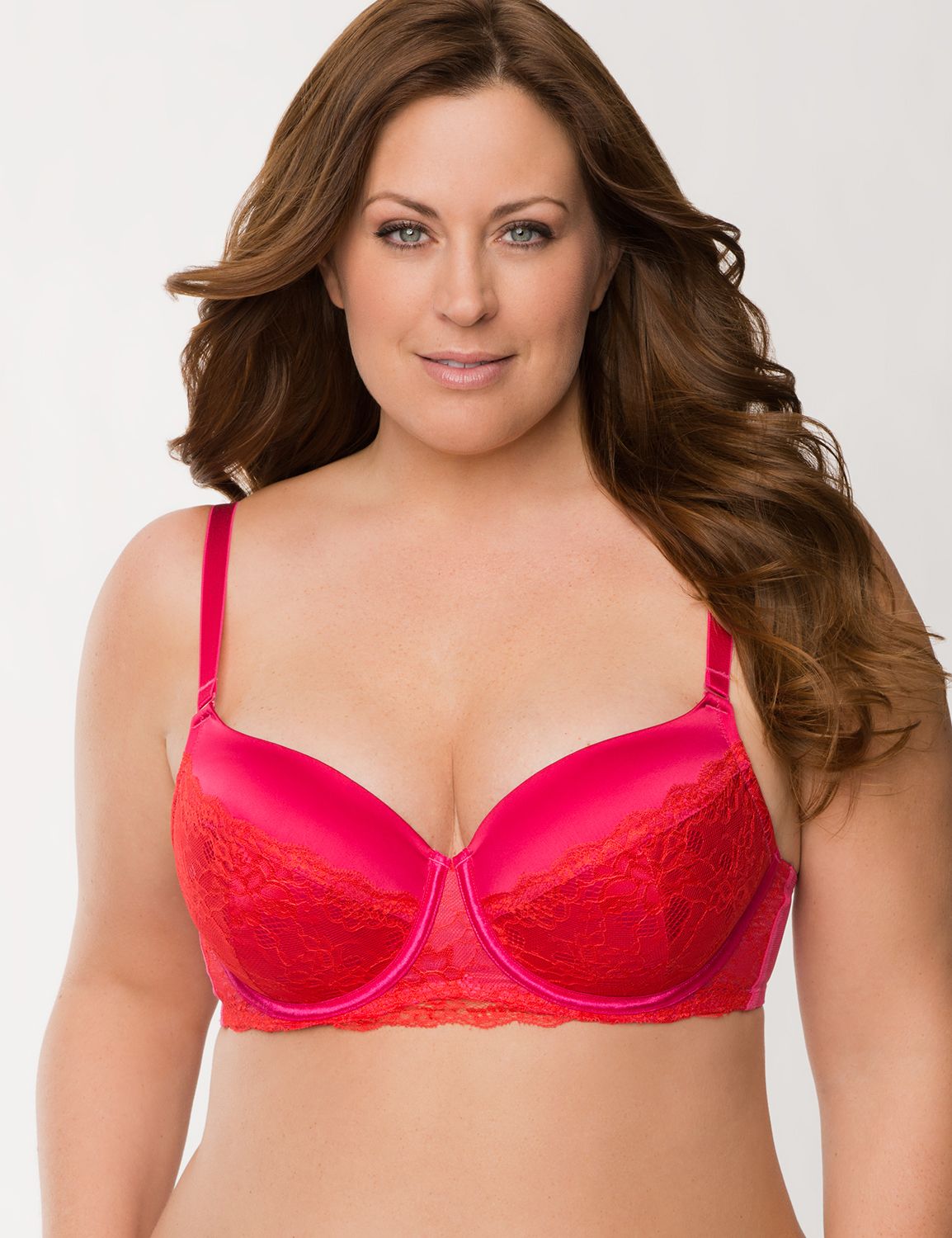 LANE BRYANTCACIQUE Satin push up bra with lace_40C
