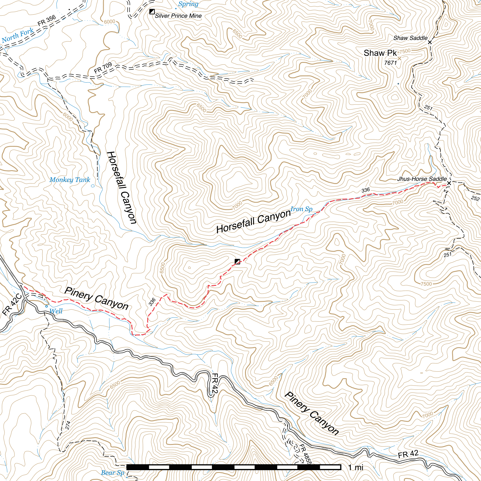 Chiricahua Mountains Hiking Trails Pinery Horsefall Trail 336