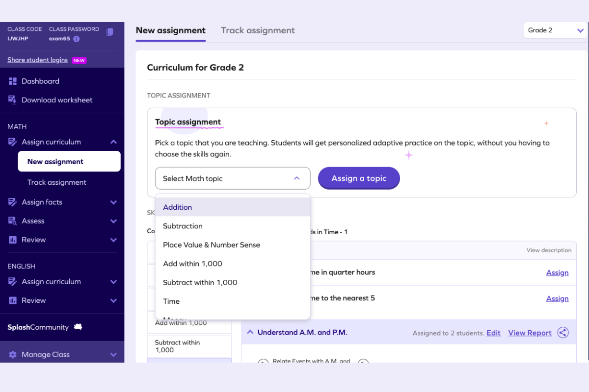 Tracking class assignment never been so easy