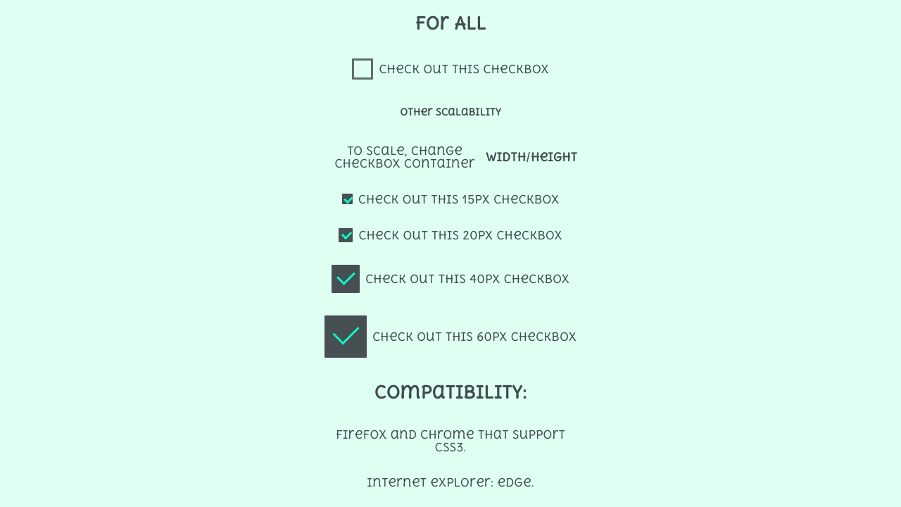 Custom Checkbox css only material design