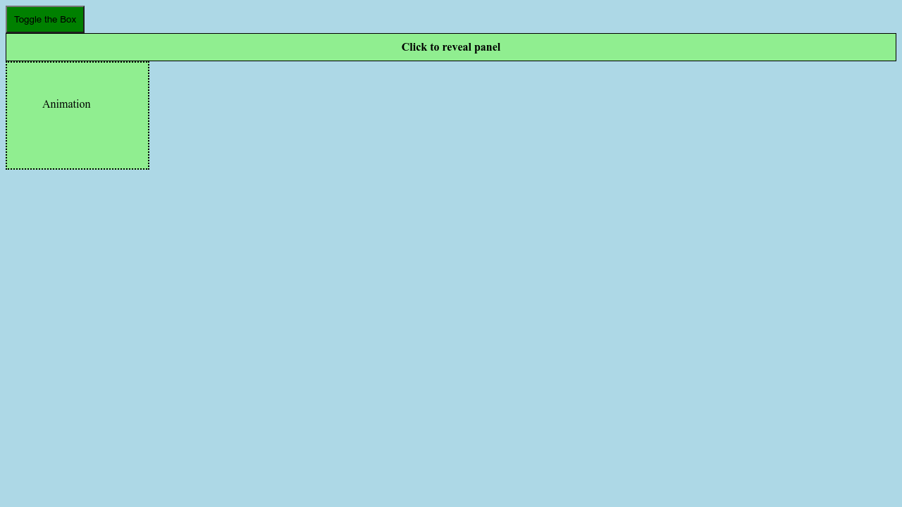 jQuery Slide Down Toggle Function & Loop Animation