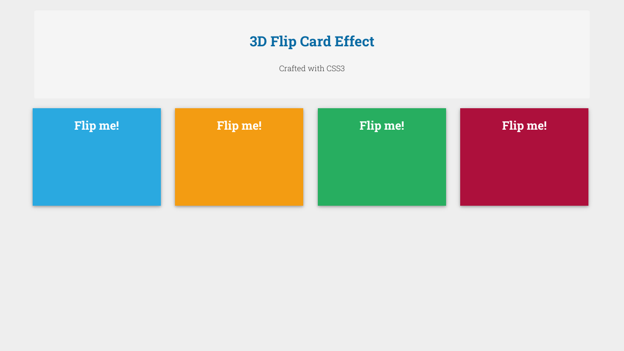 3D Flip Card Effect