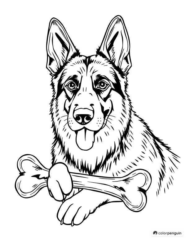 14 German Shepherd Coloring Pages (Free PDF Printables)
