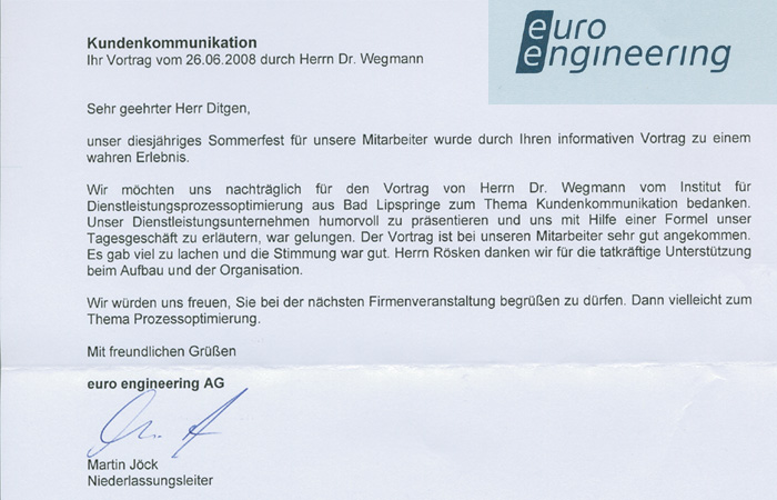 Referenzen des BusinessKabarettisten